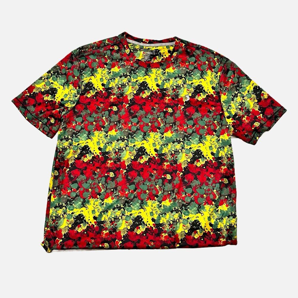 Reel Legends Reel-Tec Paintball/Splatter Paint Graphic Design T Shirt Size L